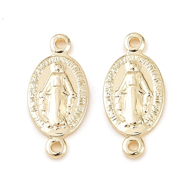 Brass Oval with Virgin Connector Charm X-KK-Z146-31G-1