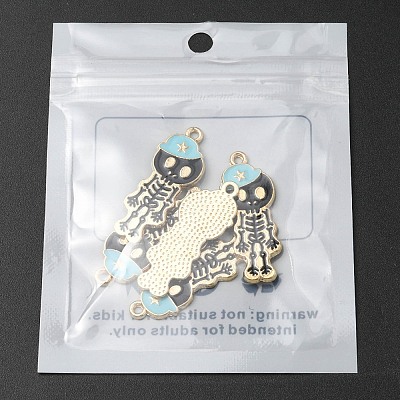 5Pcs Alloy Enamel Pendants ENAM-YW0001-49A-1