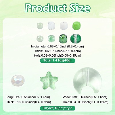 Mixed Styles Glass Beads Strands EGLA-FS0002-63A-1