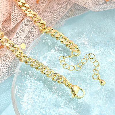 Brass Micro Pave Cubic Zirconia Link Bracelets LS-BJEW-S158-13G-A-1