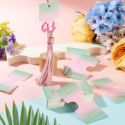 50Pcs Folding Paper Jewelry Display Cards ODIS-TA0001-07A-1