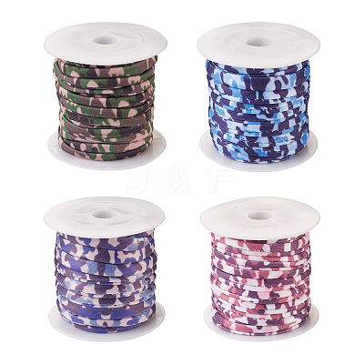 4 Colors Flat Polyester Elastic Cord EC-TA0001-03A-1