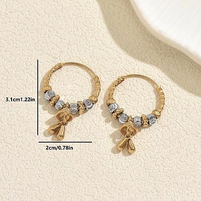 Twist Brass Hoop Earrings for Women UG4037-1