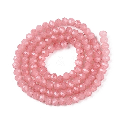 Baking Paint Imitation Jade Glass Bead Strands X-DGLA-A034-J4MM-A31-1