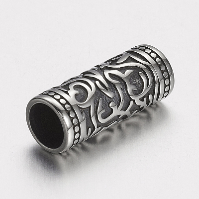 304 Stainless Steel Tube Beads STAS-E133-059AS-1