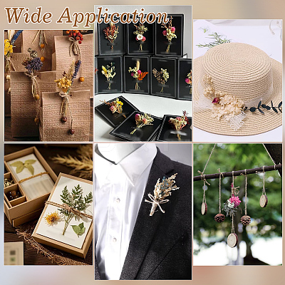 10Pcs 10 Styles Mini Dried Flower Bouquet AJEW-PH0008-78-1