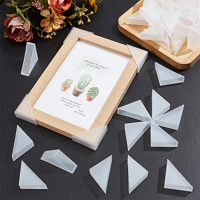 50Pcs Plastic Triangle Corner Protector FIND-NB0005-48D-1