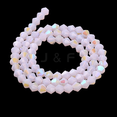 Imitation Jade Electroplate Glass Beads Strands GLAA-F029-J4mm-D02-1