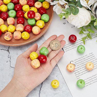 60Pcs 4 Styles Mini Artificial Apple DJEW-CA0001-15-1