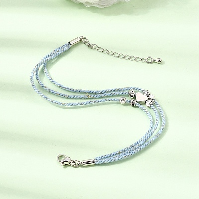 Polyester Multi-Strand Bracelets FB-CBA983F-02P-02-1