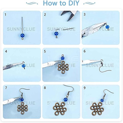 DIY Dangle Earring Making Kits DIY-SC0014-04AS-1