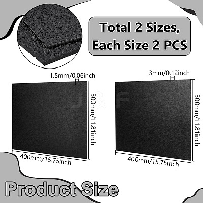 4Pcs 2 Styles ABS Plastic Sheets AJEW-GA0008-55-1