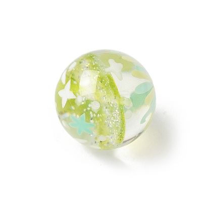 Transparent Resin Enamel Beads RESI-M052-01D-1