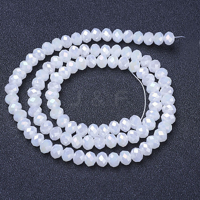 Electroplate Glass Beads Strands X-EGLA-A034-J6mm-B07-1