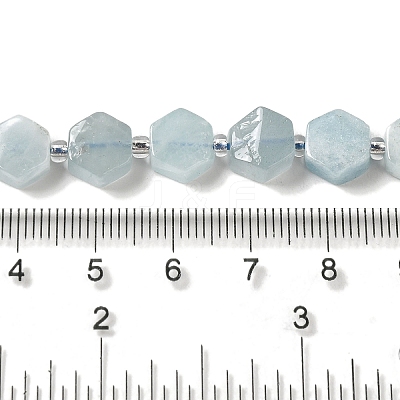 Natural Aquamarine Beads Strands G-P534-A08-02-1