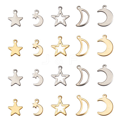304 Stainless Steel Pendants STAS-PJ0001-07-1