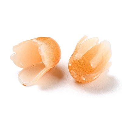 3-Petal Opaque Acrylic Bead Caps SACR-D007-08A-1