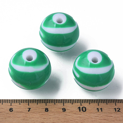 Opaque Striped Acrylic Beads MACR-S373-27C-07-1