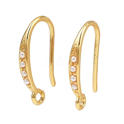 Brass Earring Hooks KK-B137-15G-01-1