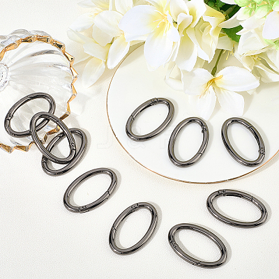 10Pcs Zinc Alloy Spring Gate Rings FIND-SP0004-31B-1