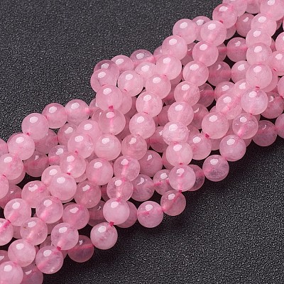 Natural Rose Quartz Beads Strands GSR6mmC034-1