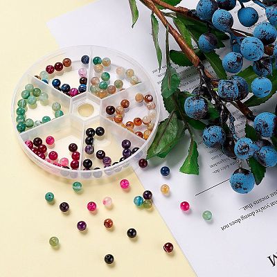 Natural Striped Agate/Banded Agate Beads G-NB0001-45A-1