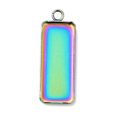 Ion Plating(IP) 304 Stainless Steel Pendant Cabochon Settings STAS-I069-36MC-1