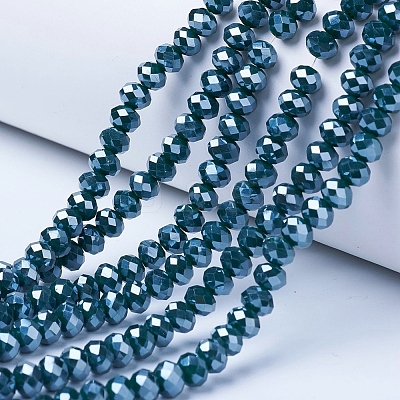 Electroplate Glass Beads Strands EGLA-A044-P1mm-A12-1