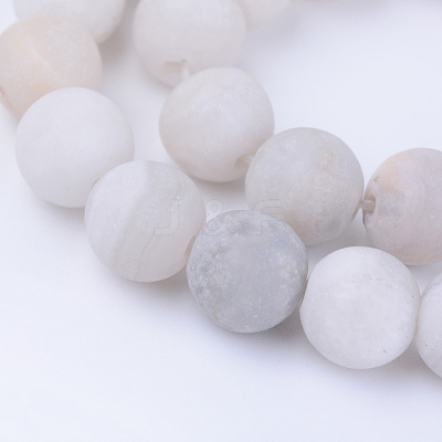 Natural Agate Beads Strands X-G-Q462-6mm-09-1