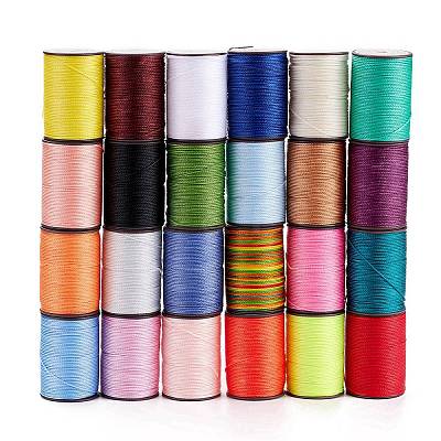 Round Waxed Polyester Thread String YC-D004-02E-M-1