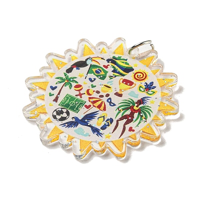 Printed Acrylic Pendants OACR-G030-02E-1