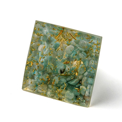 Orgonite Pyramid Resin Display Decorations G-PW0005-05M-1