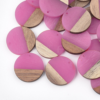 Resin & Wood Pendants X-RESI-S358-02B-05-1