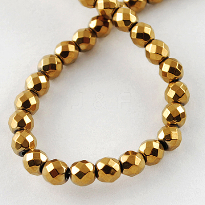 Non-magnetic Synthetic Hematite Beads Strands G-Q890-4mm-3-1