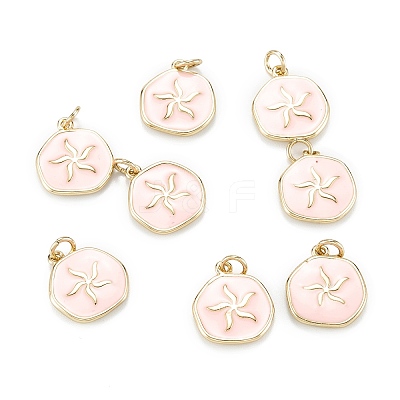 Brass Enamel Pendants X-KK-A155-11G-1