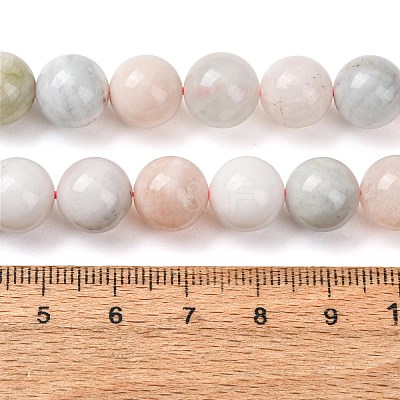 Natural Morganite Round Bead Strands G-I159-10mm-1