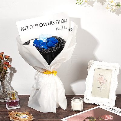 Pleated Gauze Yarn Flower Bouquets Wrapping Packaging DIY-WH0502-63-1