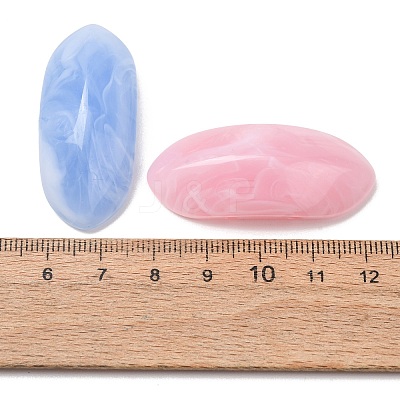 Two-Tone Imitation Gemstone Acrylic Beads AC-CBA7B05-02-1