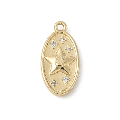 Brass Micro Pave Cubic Zirconia Pendants LS-KK-H521-04A-G-1