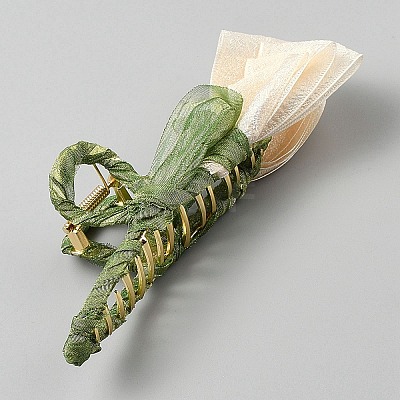 Zinc Alloy and Polyester Claw Hair Clips PHAR-WH0040-03B-1