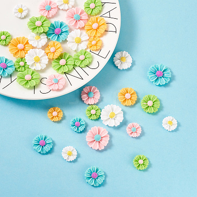 90Pcs 15 Style Resin Cabochons RESI-KS0001-11-1