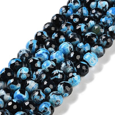 Natural Fire Crackle Agate Beads Strands G-M437-A01-01H-1