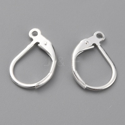 Brass Leverback Earring Findings KK-O131-09S-1