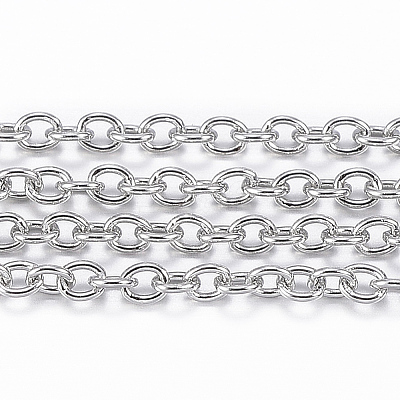 Tarnish Resistant 304 Stainless Steel Cable Chains CHS-H009-25P-A-1