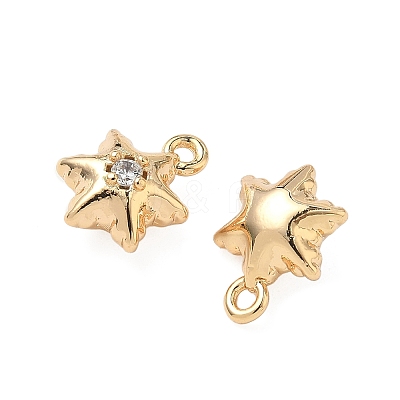 Brass Micro Pave Cubic Zirconia Pendants KK-S531-12G-E-1