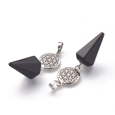 Obsidian Pendants G-O194-15-1