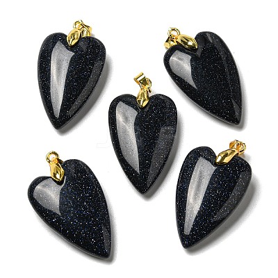 Synthetic Blue Goldstone Pendants G-E570-01G-15-1