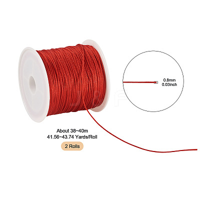 2 Rolls Nylon Braided Cord NWIR-TA0001-25-1