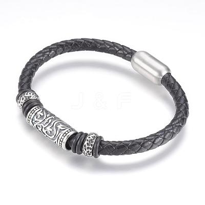 Leather Cord Bracelets BJEW-F274-25AS-1