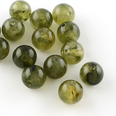 Round Imitation Gemstone Acrylic Beads X-OACR-R029-8mm-02-1